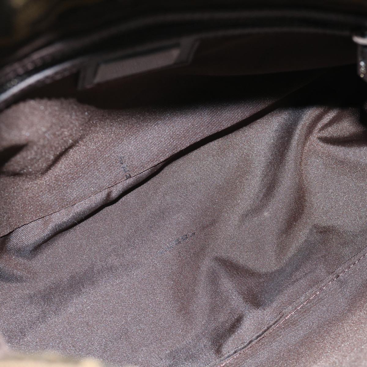 FENDI Zucca Canvas Mamma Baguette Shoulder Bag Black Brown63693