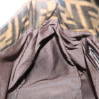 FENDI Zucca Canvas Mamma Baguette Shoulder Bag Black Brown63693