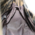 FENDI Zucca Canvas Mamma Baguette Shoulder Bag Black Brown63693