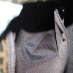 FENDI Zucca Canvas Mamma Baguette Shoulder Bag Black Brown63693