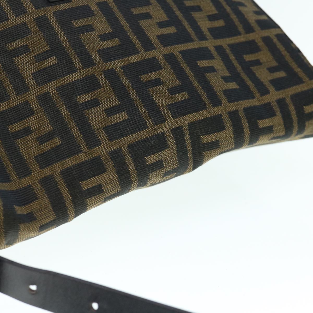 FENDI Zucca Canvas Mamma Baguette Shoulder Bag Black Brown63693
