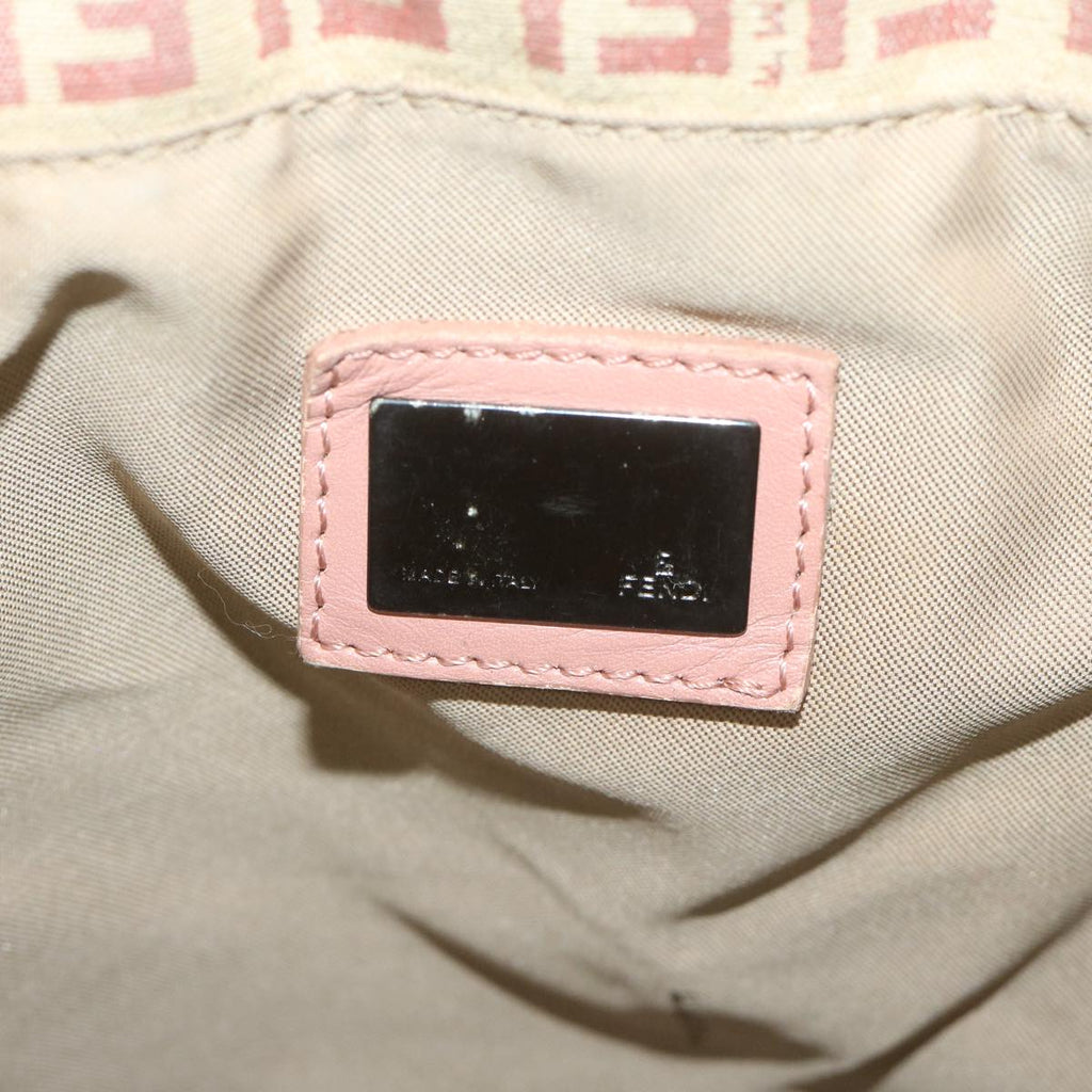 FENDI Zucchino Canvas Tote Bag Pink 8BH07363734