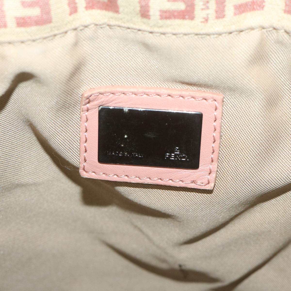 FENDI Zucchino Canvas Tote Bag Pink 8BH07363734