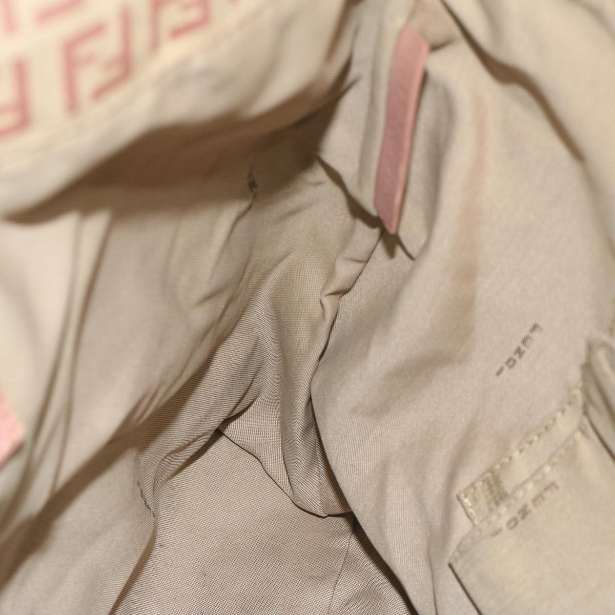 FENDI Zucchino Canvas Tote Bag Pink 8BH07363734