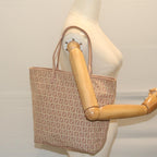FENDI Zucchino Canvas Tote Bag Pink 8BH07363734