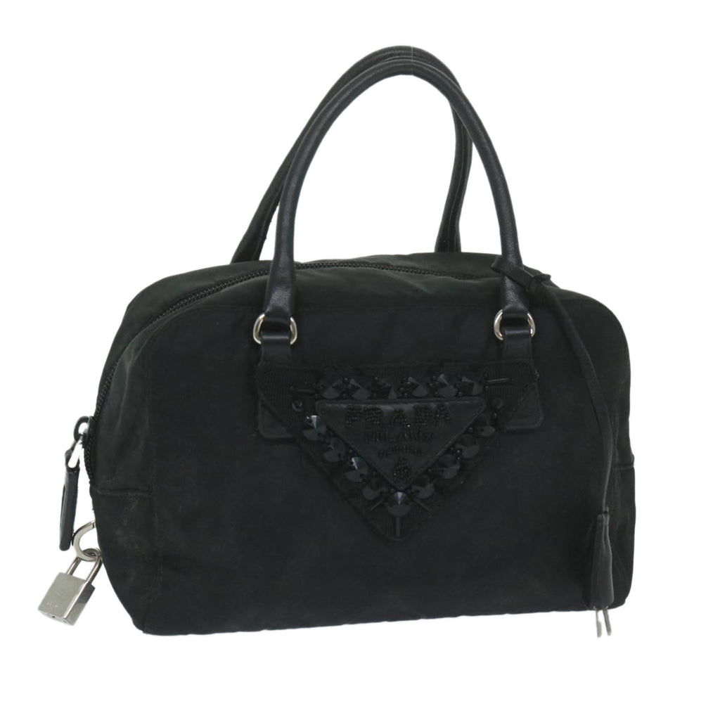 PRADA Hand Bag Nylon Black  63754