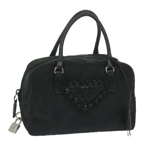 PRADA Hand Bag Nylon Black  63754