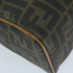 FENDI Zucca Canvas Hand Bag Black Brown63796