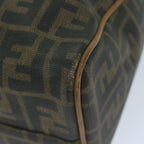 FENDI Zucca Canvas Hand Bag Black Brown63796