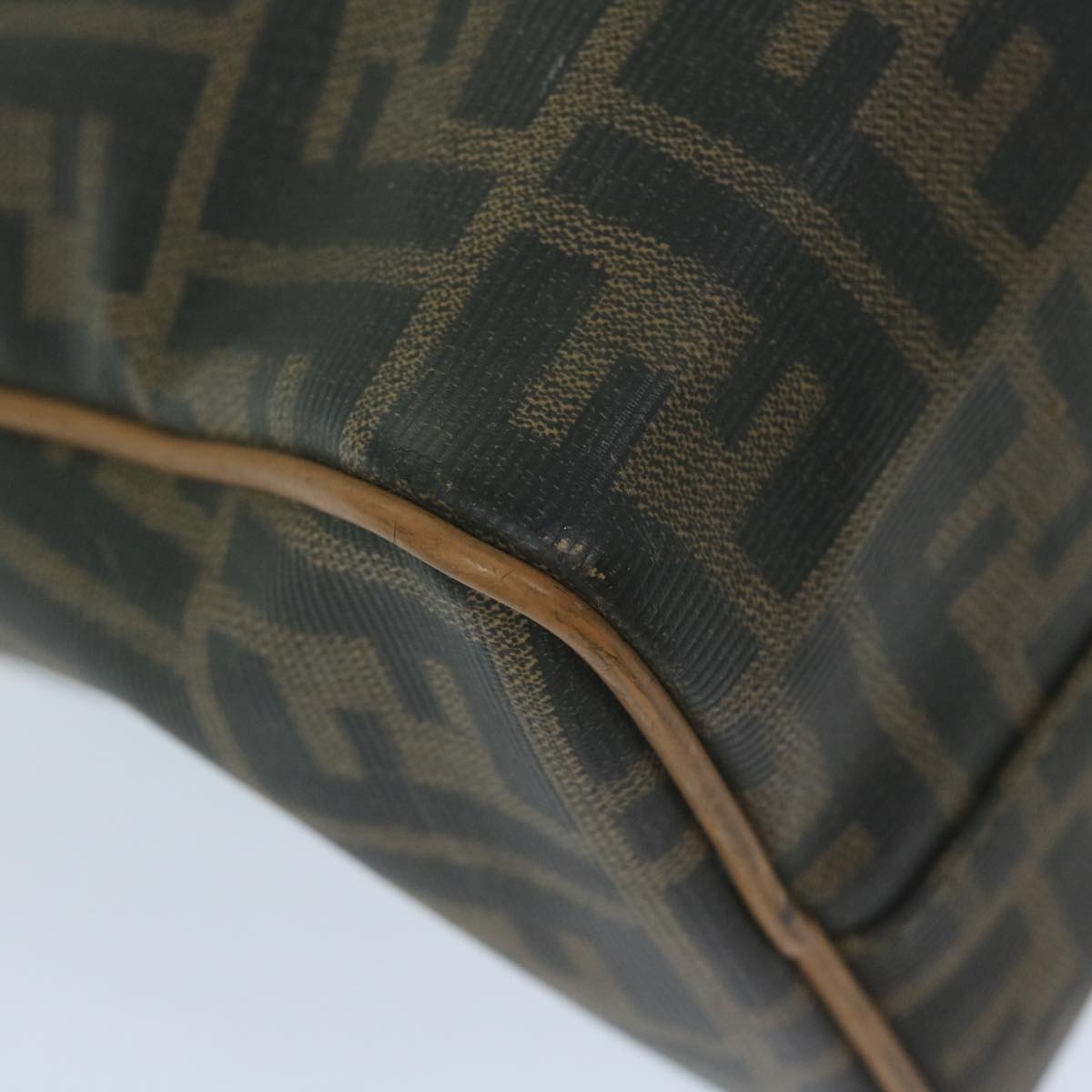 FENDI Zucca Canvas Hand Bag Black Brown63796