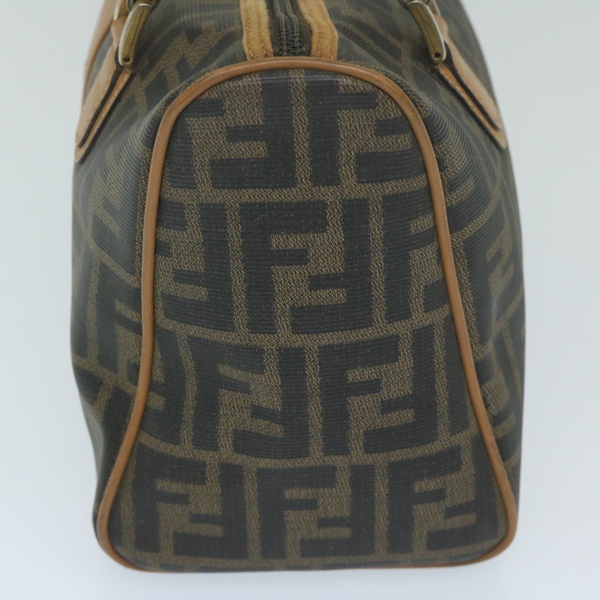 FENDI Zucca Canvas Hand Bag Black Brown63796