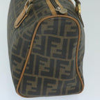 FENDI Zucca Canvas Hand Bag Black Brown63796