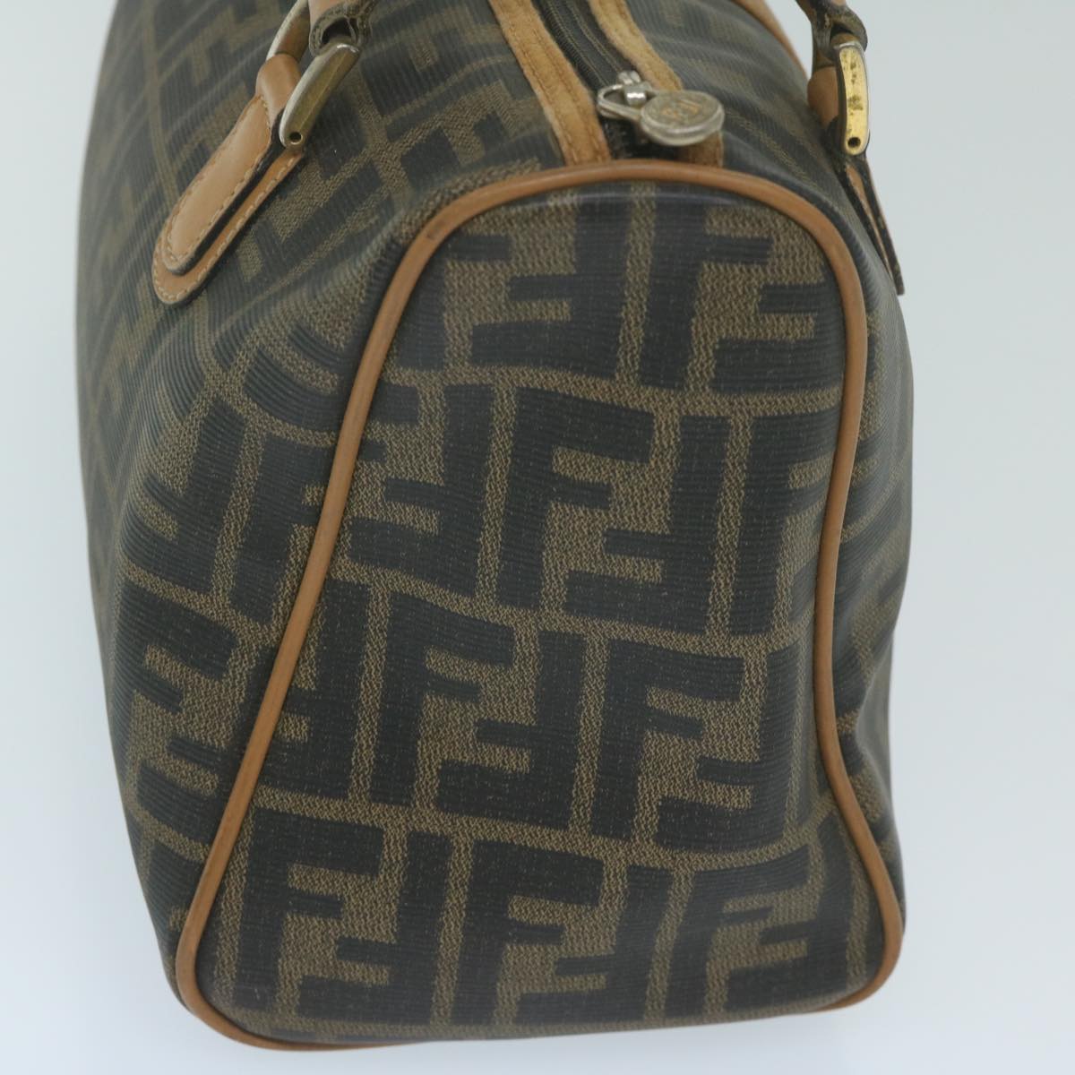 FENDI Zucca Canvas Hand Bag Black Brown63796
