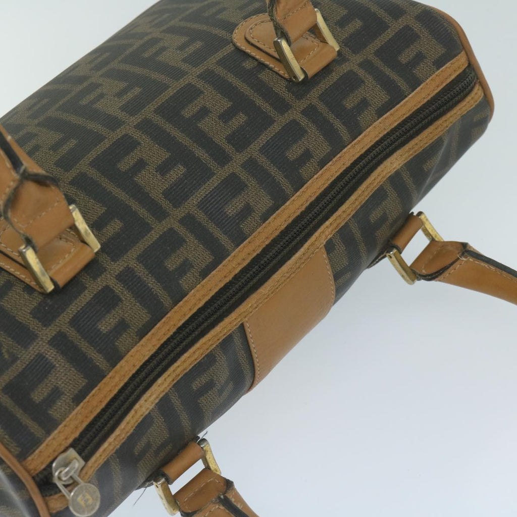 FENDI Zucca Canvas Hand Bag Black Brown63796