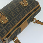 FENDI Zucca Canvas Hand Bag Black Brown63796