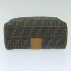 FENDI Zucca Canvas Hand Bag Black Brown63796