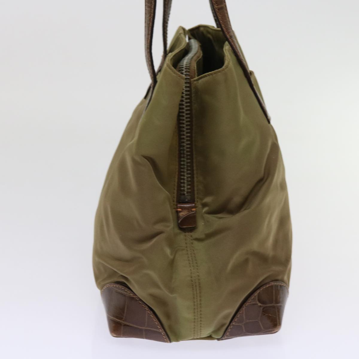 PRADA Shoulder Bag Nylon Khaki  63816