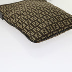 FENDI Zucchino Canvas Shoulder Bag Brown63817