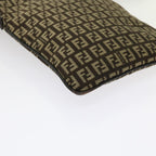 FENDI Zucchino Canvas Shoulder Bag Brown63817