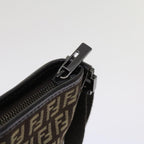 FENDI Zucchino Canvas Shoulder Bag Brown63817