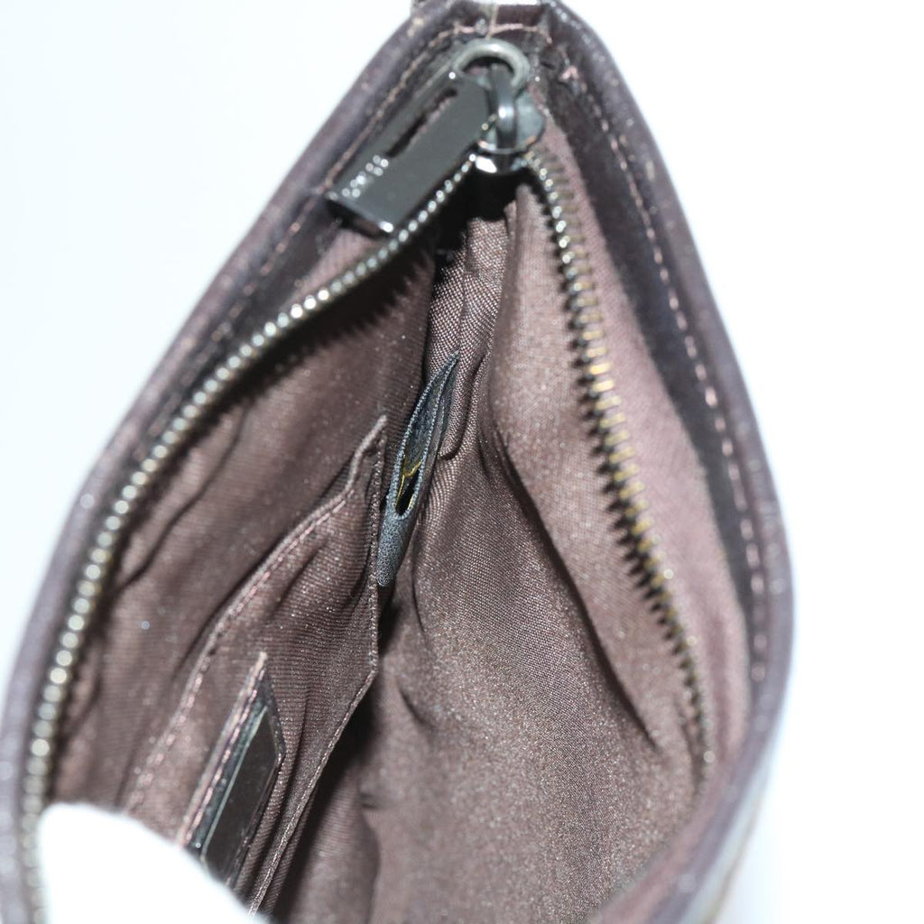FENDI Zucchino Canvas Shoulder Bag Brown63817