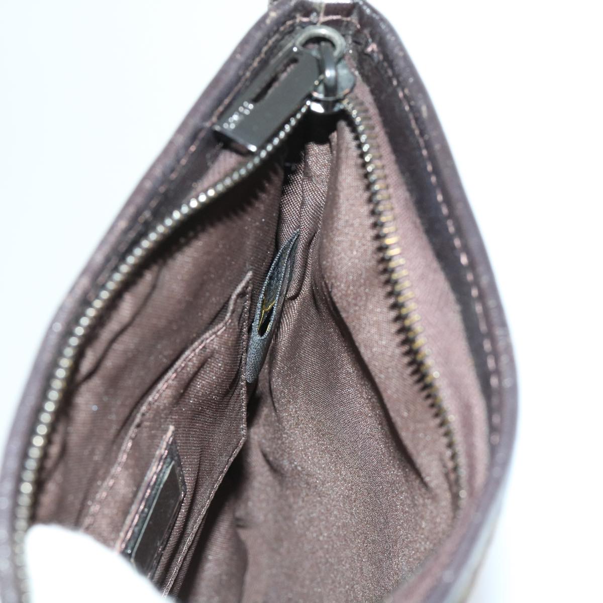 FENDI Zucchino Canvas Shoulder Bag Brown63817