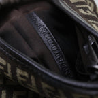 FENDI Zucchino Canvas Shoulder Bag Brown63817