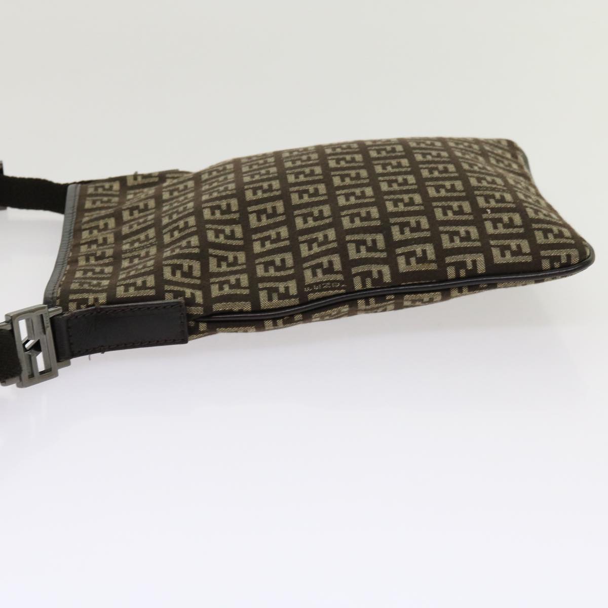 FENDI Zucchino Canvas Shoulder Bag Brown63817