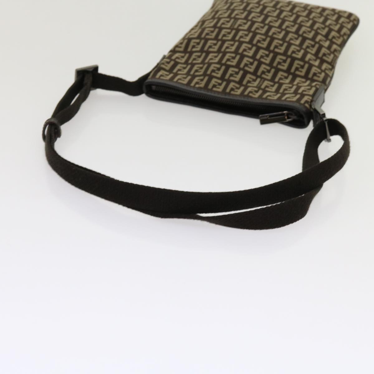 FENDI Zucchino Canvas Shoulder Bag Brown63817