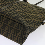 FENDI Zucca Canvas Shoulder Bag Black Brown63819