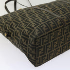FENDI Zucca Canvas Shoulder Bag Black Brown63819