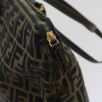 FENDI Zucca Canvas Shoulder Bag Black Brown63819