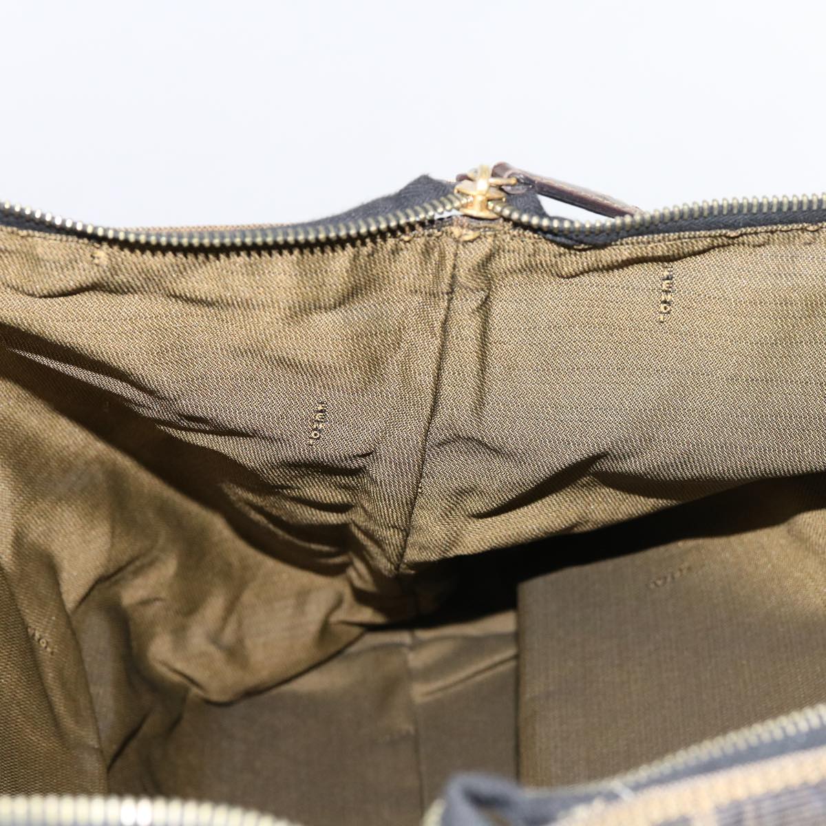 FENDI Zucca Canvas Shoulder Bag Black Brown63819