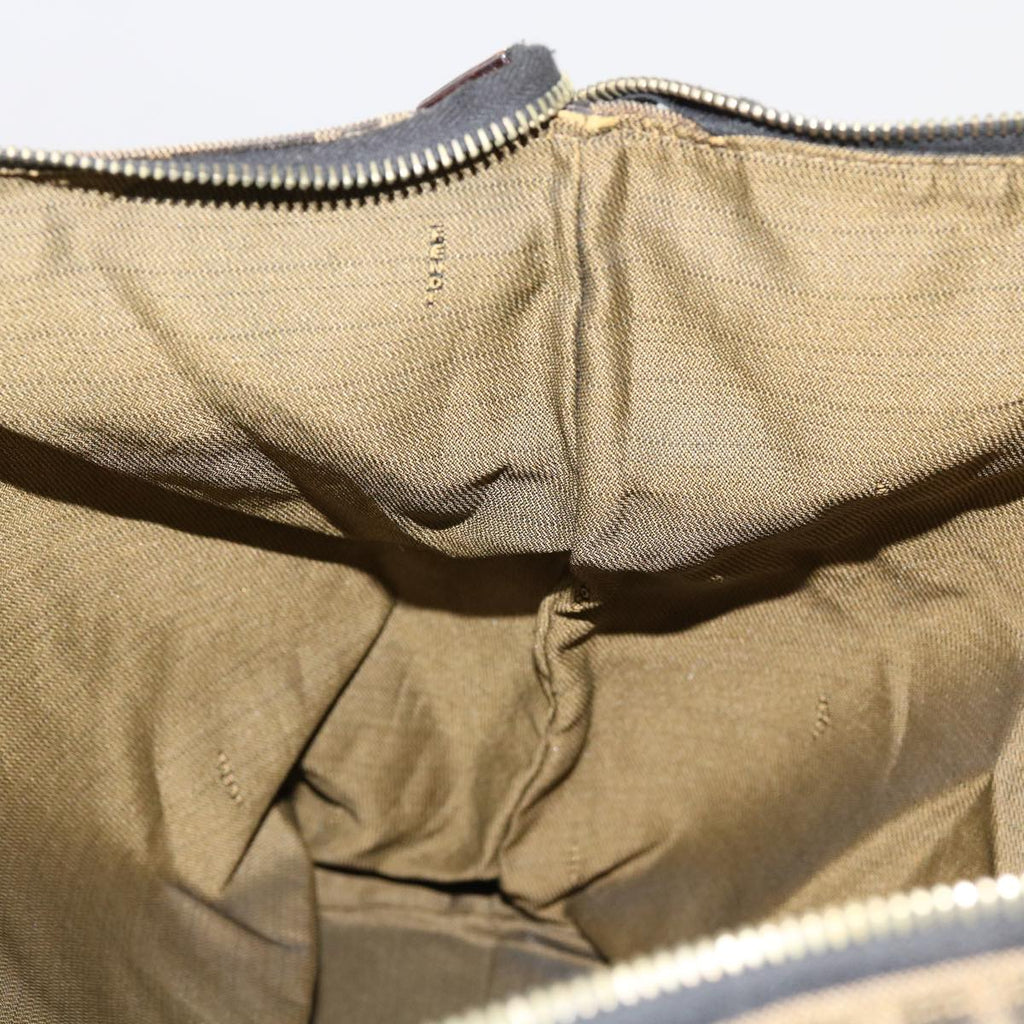 FENDI Zucca Canvas Shoulder Bag Black Brown63819