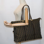 FENDI Zucca Canvas Shoulder Bag Black Brown63819
