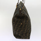 FENDI Zucca Canvas Shoulder Bag Black Brown63819