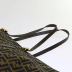 FENDI Zucca Canvas Shoulder Bag Black Brown63819