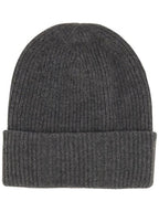 Fendi FF Patch Wool Beanie Grey