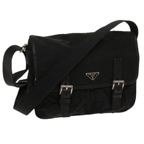 PRADA Shoulder Bag Nylon Black  63850