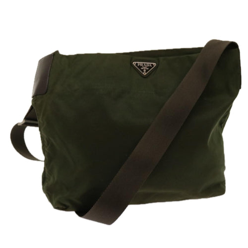 PRADA Shoulder Bag Nylon Khaki  63873