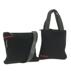 PRADA Sports Shoulder Bag Nylon 2Set Black  63892