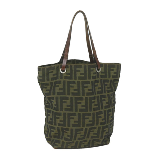 FENDI Zucca Canvas Tote Bag Black Brown63898