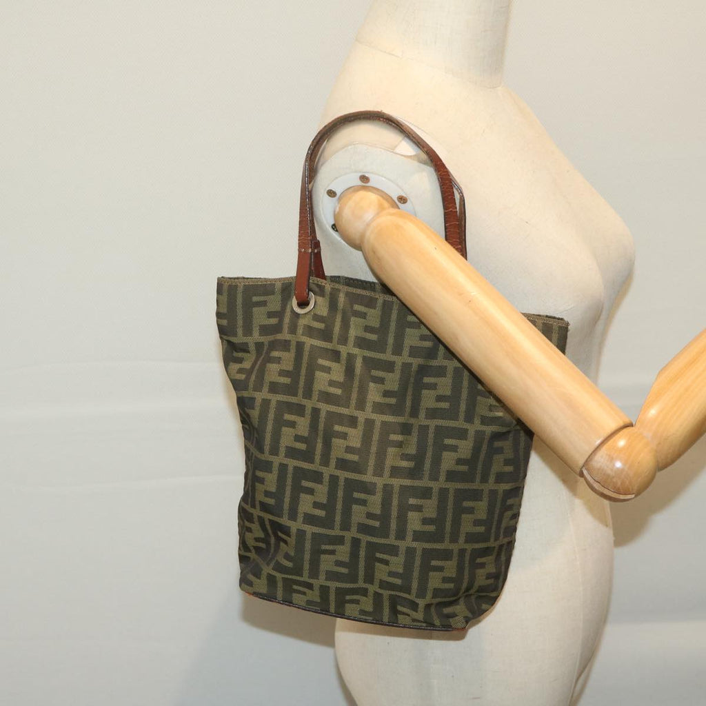 FENDI Zucca Canvas Tote Bag Black Brown63898