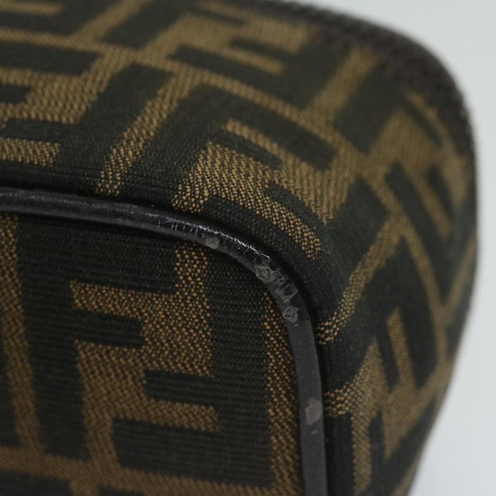 FENDI Zucca Canvas Vanity Pouch Brown Black63932