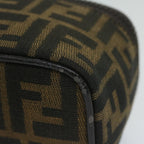 FENDI Zucca Canvas Vanity Pouch Brown Black63932