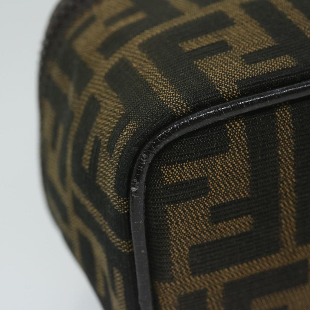 FENDI Zucca Canvas Vanity Pouch Brown Black63932