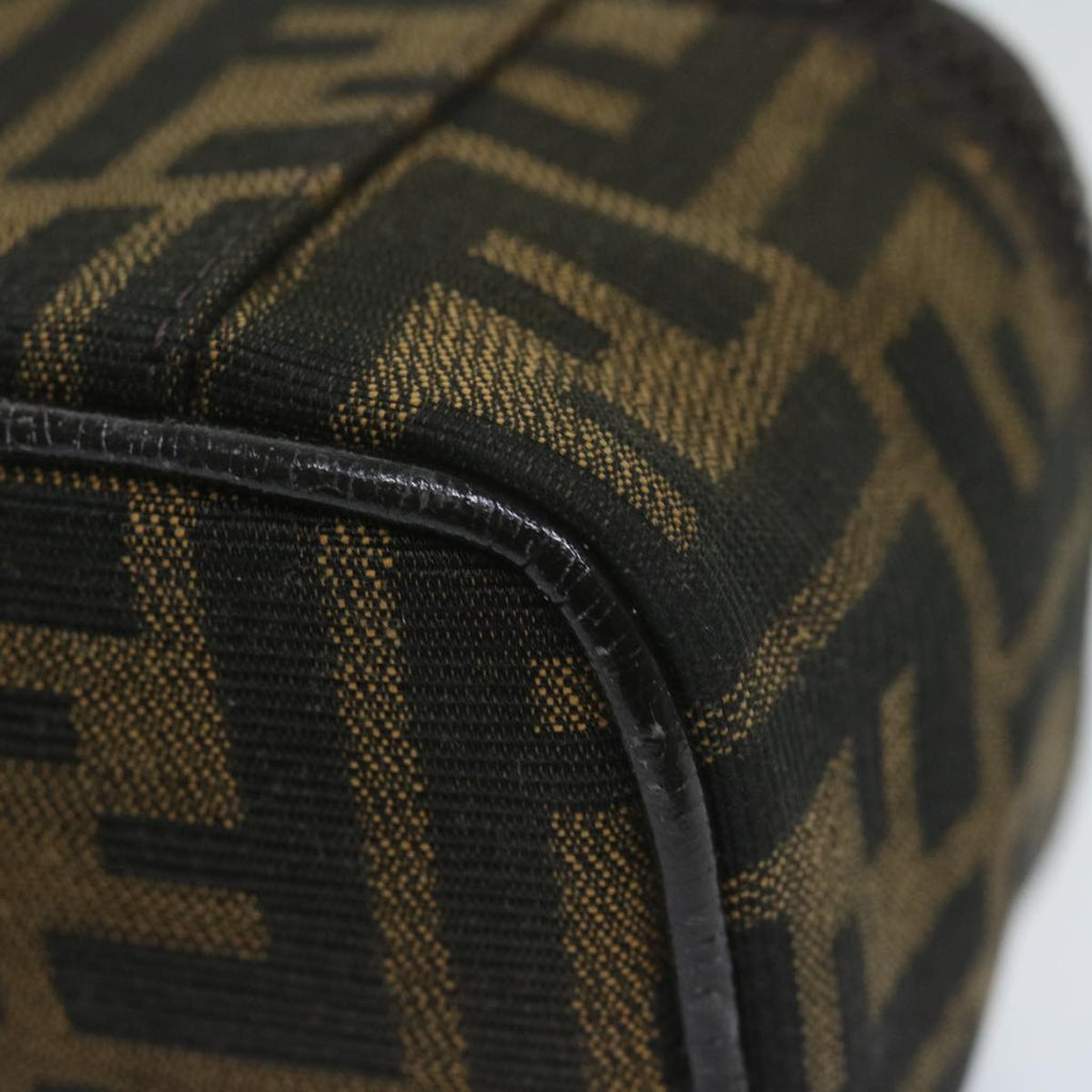 FENDI Zucca Canvas Vanity Pouch Brown Black63932