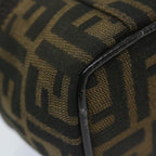 FENDI Zucca Canvas Vanity Pouch Brown Black63932