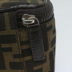 FENDI Zucca Canvas Vanity Pouch Brown Black63932