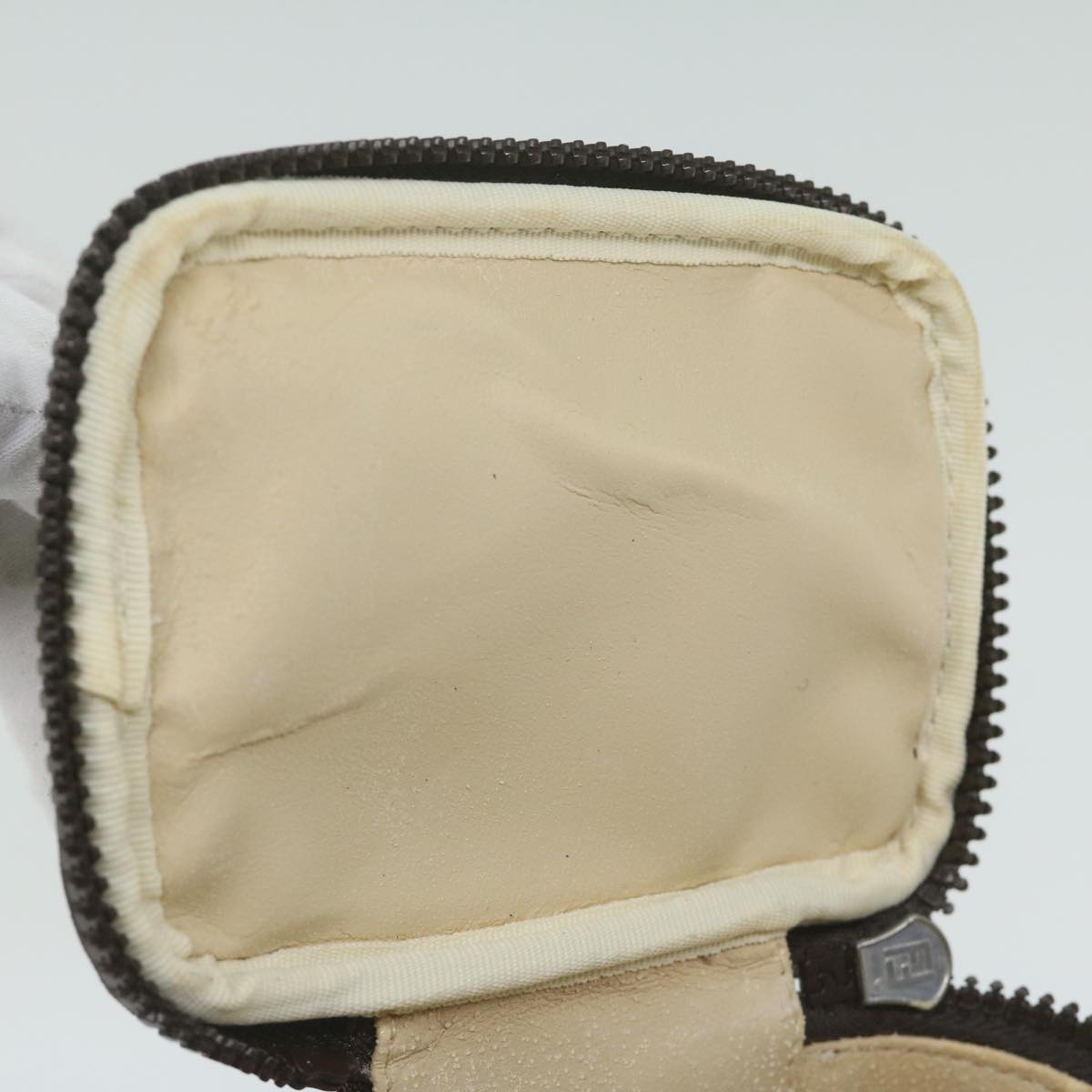 FENDI Zucca Canvas Vanity Pouch Brown Black63932